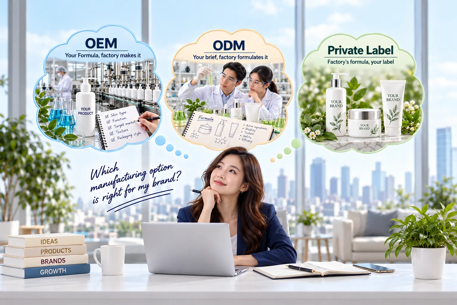 Brand owner weighing up OEM, ODM and private label manufacturing for her product range